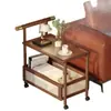 Mesa Auxiliar para Sofá, Mesa de Café Simple Móvil de Varias Capas, Carrito para Sala de Estar del Hogar, Estante de Almacenamiento Lateral para Dormitorio, Estantería