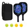 Suministro Exclusivo Transfronterizo de Juego de Paletas de Pickleball de Fibra de Vidrio, Paleta de Pickleball de Panel de Panal de Fibra de Vidrio Ultraligera