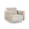 Sofá de exterior para patio, jardín, balcón de hotel, impermeable y a prueba de sol, juego de sofá y mesa de centro de cuerda tejida para ocio al aire libre en villa