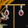 Moda Estilo Coreano Ins Brincos de Zircônia Cúbica de Cobre de Alta Qualidade Gota de Água Floco de Neve Exquisitos Versátil Casamento Noiva