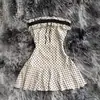 Vestido de Verano 2026 de Lunares sin Tirantes Pullover para Mujer Ajustado Bodycon Corto Estilo Sexy Hot Girl sin Mangas