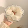 Lazo para el pelo de osito dulce, Cuerda para el pelo de estilo perezoso lindo, Gomita de terciopelo con lazo para mujer, Accesorio para el pelo de mujer