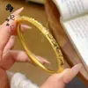 Pulseira de anel simples Seiko ouro de areia do Vietnã herança da lei antiga latão banhado a ouro pulseira de anel simples maciço feminino anel atacado