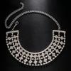 Cadena de cuello con diamantes de imitación multicapa de moda de AliExpress, cadena de clavícula con flores de moda europea y americana, accesorios transfronterizos, collar para mujer