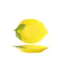 Vajilla de Limón Linda de Dibujos Animados Personalizada para Uso en el Hogar, Platos de Fruta Cerámicos Creativos de Alto Valor, Tazones y Platos para Ensalada y Postre