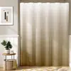 Cortina de ducha transfronteriza con diseño de ola de mar color lila degradado, impresa digitalmente, cortina divisoria impermeable y a prueba de moho para baño