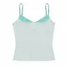 Falsa duas peças alça fina verão feminina versátil novo estilo verão camisola pequena menina doce verde menta estilo coreano design ins feminino colete