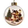 Nuevo producto transfronterizo: bola de cristal, adorno de bola transparente de muñeco de nieve para árbol de Navidad, decoración de ambiente festivo para el hogar