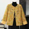 Abrigo de otoño de alta gama para madres, nuevo estilo primavera y otoño 2026, ropa para mujeres de mediana edad de 50 años, top de moda de lujo ligero estilo chino
