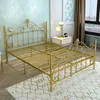 Cama Original de Hierro Forjado, Cama de Princesa Estilo Europeo, Estructura de Cama de Hierro, Cama Doble/Individual para Apartamento/Casa de Huéspedes, Engrosada 1.2