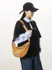 2025 Nova Bolsa Transversal Casual Estilo Japonês Moda Coreana Versátil para Todas as Ocasiões Bolsa de Ombro para o Dia a Dia Cor Sólida Simples Bolsa de Grande Capacidade