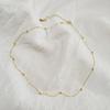 Estilo Frío Plata de Ley 925 Chapada en Oro Gargantilla Collar Corto para Mujer Verano Estilo Coreano Moda Simple Cadena Elegante para Clavícula