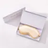 Caja de Regalo para Máscara de Ojos, Máscara de Dormir de Seda Sintética, Bloqueo de Luz, Transpirable, Máscara de Ojos Elástica para la Siesta, Logo Impreso, Múltiples Colores Disponibles