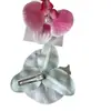 Presilha de Cabelo Flor Orquídea Borboleta Atmosfera Super Feérica para Mulheres, Presilha Lateral Bico de Pato Estilo Floresta, Acessório Estilo Feriado para Penteado no Topo da Cabeça