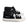 Zapatillas para mujer Huili WXY-R573BR modelo nuevo 2026 para niñas, versátiles casuales plegables de lona de caña alta