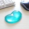 Mouse Pad de Pulso de Cristal Criativo em Formato de Coração Transparente Suporte de Mão G14 Silicone Confortável Pad de Pulso para Escritório
