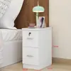 Mueble de noche de almacenamiento mini con cerradura, estilo cajón, ultraestrecho, grado E1, minimalista, 20/30 cm, hecho de madera de ingeniería para dormitorio