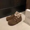 2026 Inverno Novo Estilo Aumento de Altura 3,5cm~Estampa de Leopardo Cobertura Total Peles de Pelúcia Quentes Sapatos de Algodão Estilo Birkenstock Feminino
