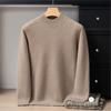 Suéter 100% Cachemir para Hombre Engrosado Cuello Alto Medio Hombro Caído Casual de Negocios Suéter Base Tejido de Cachemir para Hombre