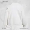Moletom com Capuz Redondo Estampa de Figura Abstrata Borrada Solto Masculino Primavera e Outono Streetwear Tendência Casual com Bolso