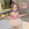 Traje de baño de niña sirena, bonito traje de baño para bebé, nuevo estilo 2023, vestido de princesa para niña, traje de baño de verano para niña.