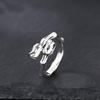 Anillo de flor rosa de plata esterlina 925 al por mayor para mujer, anillo ajustable en vivo, plata tailandesa retro, joyería de personalidad antigua