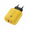 Cargador de Huellas Dactilares AC 25W Adaptador de Corriente 5V2A12W Cargador de Teléfono Móvil de Carga Rápida Pd20W+Qc3.0