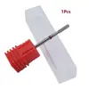 Broca Recta de Acero de Tungsteno Roja para Uñas, Diente Recto Triangular, Reversible, Máquina Lijadora Rápida para Retirar Uñas