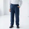 Pantalones de traje negros con cintura elástica, no planchar, resistentes a las arrugas, para niños, pantalones caqui, para niños pequeños y medianos, versátiles para actuaciones, pantalones azul marino