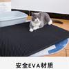 Tapete Doble Capa de Eva para Arena de Gato de Amazon Lavable Anti-Sacar Tapete para Arenero de Gato Anti-Arañazos Suministros para Mascotas para el Hogar