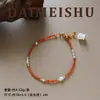 Colar Original Novo Estilo Chinês Luxo Leve Pérola e Madrepérola Lírio-do-Vale, Moderno e Versátil, Alto Padrão, Simples e de Nicho Corrente para Clavícula