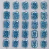 Flor de Hielo Azul Cielo Corte Rectangular Facetado Zircón Piedra Suelta Joyería Incrustación Fabricante Mayorista Piedra de Circonio Cúbico Artificial