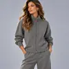 Pantalones de Punto Elegantes Estilo Europeo Conjunto de Dos Piezas para Mujer Estación Independiente Conjunto de Cárdigan de Color Sólido Conjunto de Cárdigan de Punto para el Trabajo