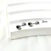 Pendiente de mini barra delgada con rosca, pequeño y exquisito, con incrustaciones de diamantes, personalidad simple, clavo para el cartílago de la oreja, nicho, explosión de alto nivel