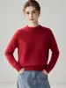 Nueva colección de otoño e invierno: suéter grueso de cuello redondo 100% cachemira con mangas raglán, con un patrón de punto texturizado, perfecto como capa base o jersey informal