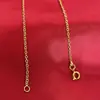 Cadena de Ola de Agua Chapada en Oro Vietnamita, Cadena Lisa, Collar para Mujer, Cadena Hueso de Serpiente, Cadena de Caja Chapada en Oro de Latón, Cadena Chopard, Apilable