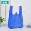Em estoque sacola colete TNT sacola de supermercado personalizada sacola de embalagem super sacola tote prensagem a quente sacola de compras personalizada sacola de proteção ambiental