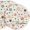 Mantel Redondo Día de la Independencia Americana Estrella Rojo Azul Blanco Estampado Mantel temu Venta Caliente Venta Directa de Fábrica