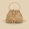 Bolso de cena transfronterizo 2025, bolso de mano con cadena de diamantes de temperamento, moda simple, lleno de bolsos tipo cubo de diamantes, venta al por mayor