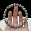 Material de Pedra Jade de Hainan, Pulseira Bodhi Estrela-Lua de Grau Graduado, Pele com Sombreamento Verde, Alta Densidade, Pulseira Macia de Círculo Único para Brincar e Manusear, Atacado