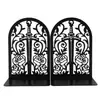 Estantería de escritorio de metal gruesa con patrón floral lindo para almacenamiento de libros, clip para libros estilo papelería, soporte para libros de escritorio transfronterizo de Amazon