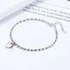 Pulseira de Grãos de Arroz em Formato de Coração para Mulheres, Prata Esterlina 925, Design de Nicho, Sensação de Luxo, Estilo Japonês e Coreano, Estilo Minimalista, Joias de Coração de Pêssego