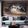 Pintura de Animales Moderna Grupo de Caballos Corriendo Pintura en Lienzo Póster Mural Arte de Pared Dormitorio Sala de Estar Decoración Moderna