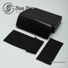 Conjunto de Estojo de Couro Preto Longo para Óculos 23 Estojo para Óculos de Sol com Borda a Óleo Caixa de Embalagem Externa para Óculos com Tampa