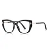Gafas de Moda Anti Luz Azul 2268 Progresivas Doble Color Tr90 Sin Graduación para Caras Grandes, Estilo Streetwear Dulce de Chica, Modelo de Pasarela