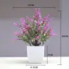 Flores Artificiais de Simulação Decorações Criativas para Mesa de Casa Flores de Plástico Grama Artificial Plantas Verdes Decorações de Interior Mini Decorações Bonsai