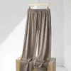 Verano Nuevo Pantalones de Hombre con Cordones Cintura Elástica Pierna Ancha Sueltos Rectos Casuales Deportivos Pantalones Largos Simples Versátiles Delgados