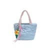 Chaqueta de Plumas de Moda para Llevar en la Mano Bolso Tipo Cubo de Gran Capacidad Primavera 2025 Nuevo Moda Coreana Bolso de Hombro Casual de Moda