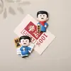 Pegatinas Lindas de Niña para Refrigerador Pegatinas Creativas de Dibujos Animados para Pared Manualidades de Resina Pegatinas para Interruptores Accesorios de Pared para Sala de Estar Dormitorio