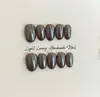 Aki HandmadeHailey Flor com Galvanoplastia de Cristal Série de Cores Sólidas Cristal de Vidro Galvanizado Coleção Unhas Usáveis de Qualidade Iluminar a Pele